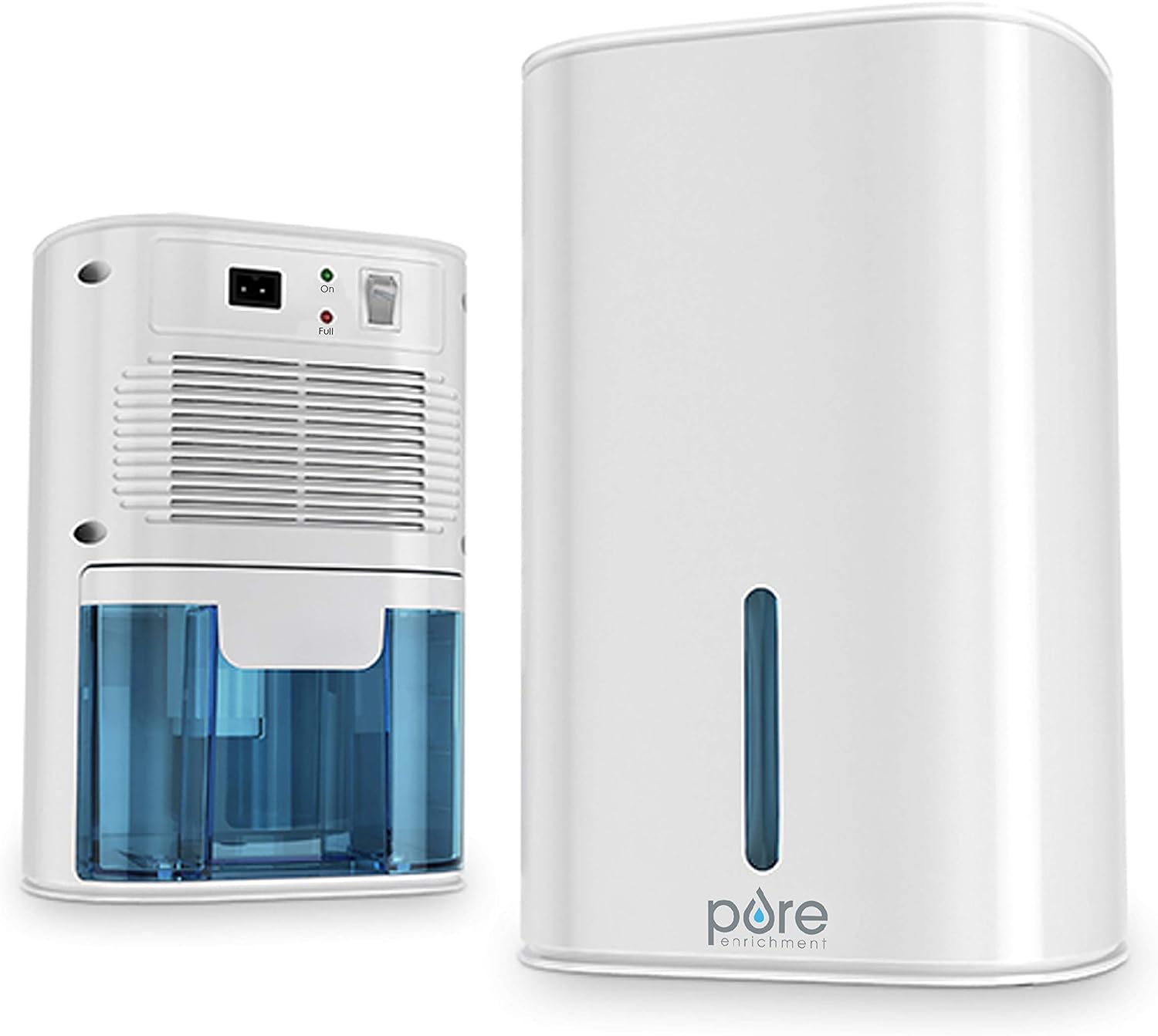 Pure Enrichment® PureDry™ Mini Dehumidifier - Compact Water Tank Eliminates 300ml/day in Excess Moisture from Closets, Bathrooms, Boats, Kitchens and Other Small Rooms and Living Spaces